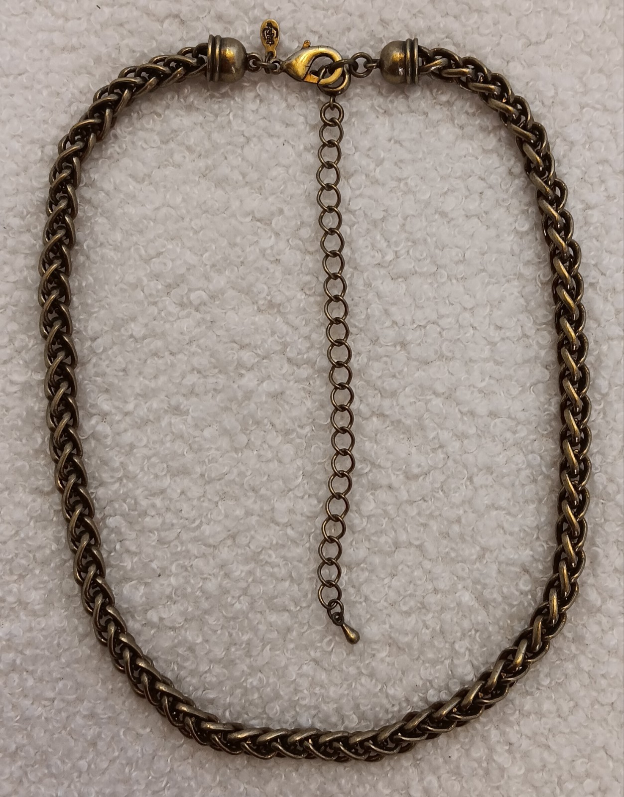 Premier Designs Antique Goldtone Persian Weave Chain Necklace 16-20 in