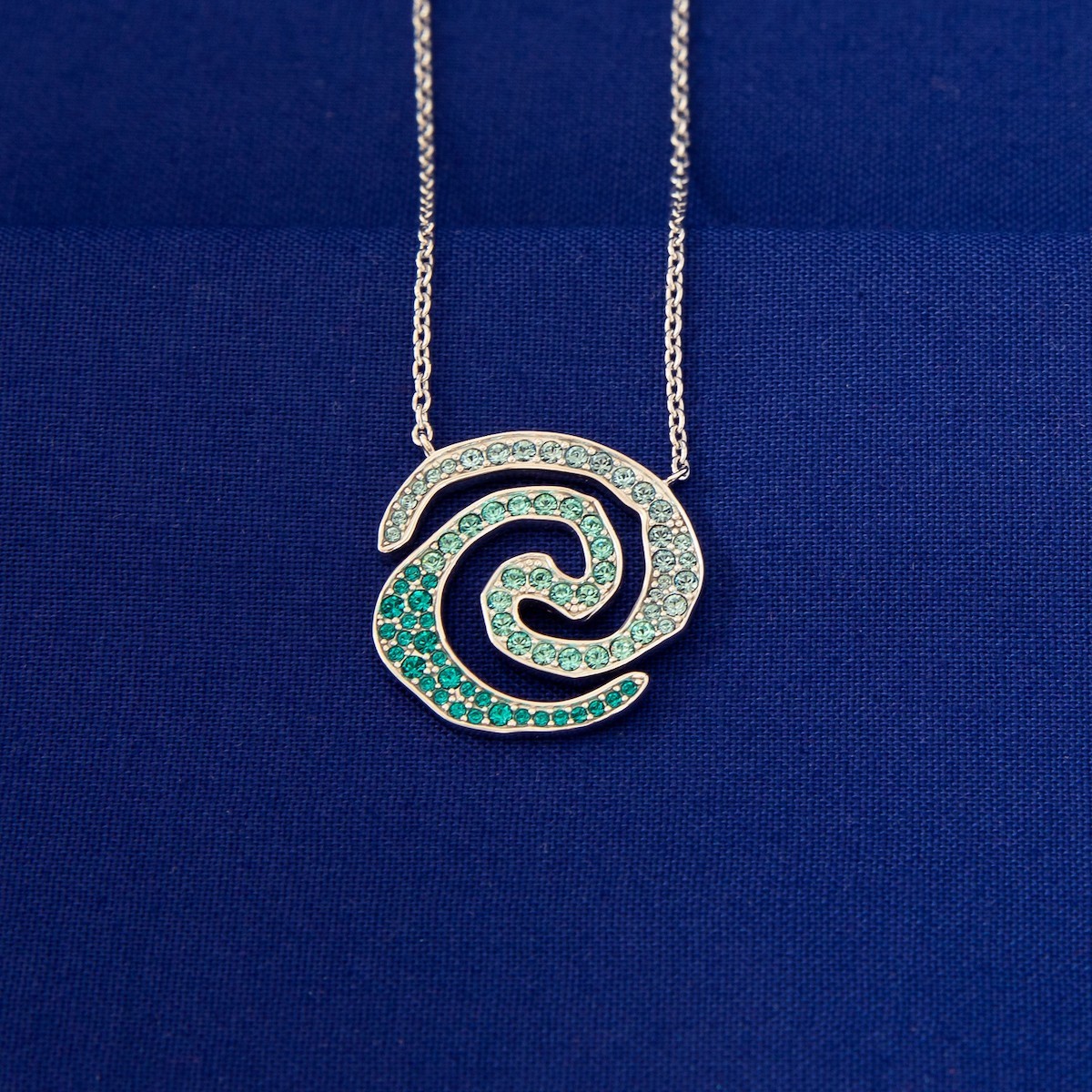 Disney X RockLove NEW ‘Moana’ Crystal Wave Necklace in Sterling Silver