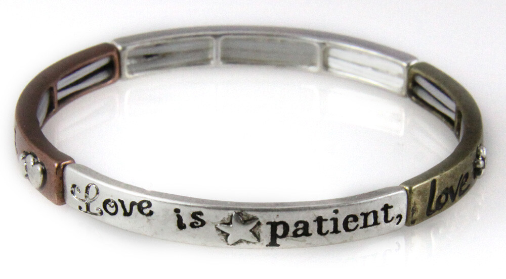 4030701 1 Corinthians 13 Faith Hope Love Stretch Bracelet Scripture Christian