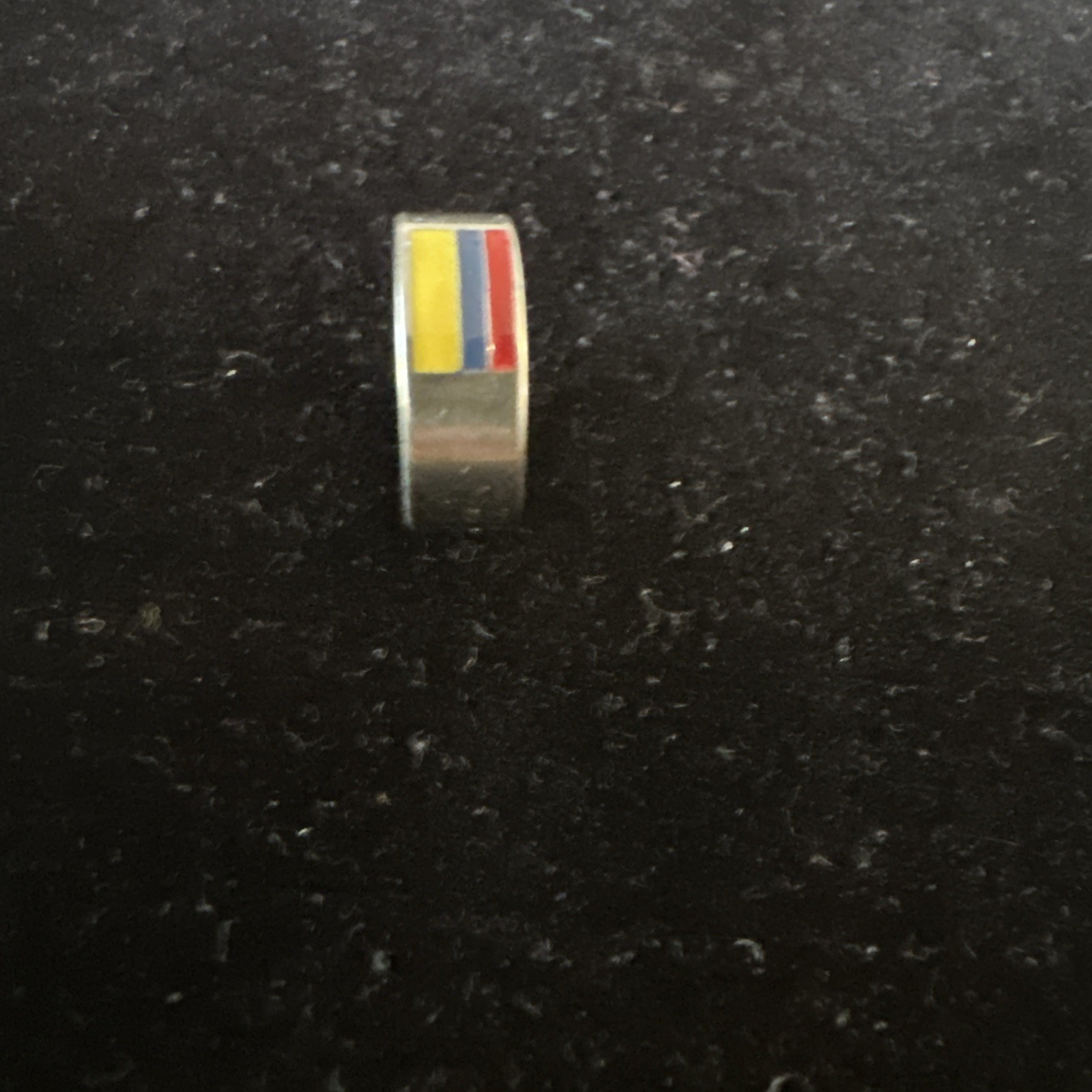 Stainless Steel Silver Colombia Ring Size 8