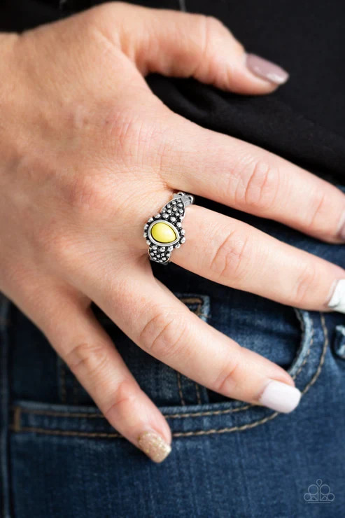 paparazzi yellow flexible ring