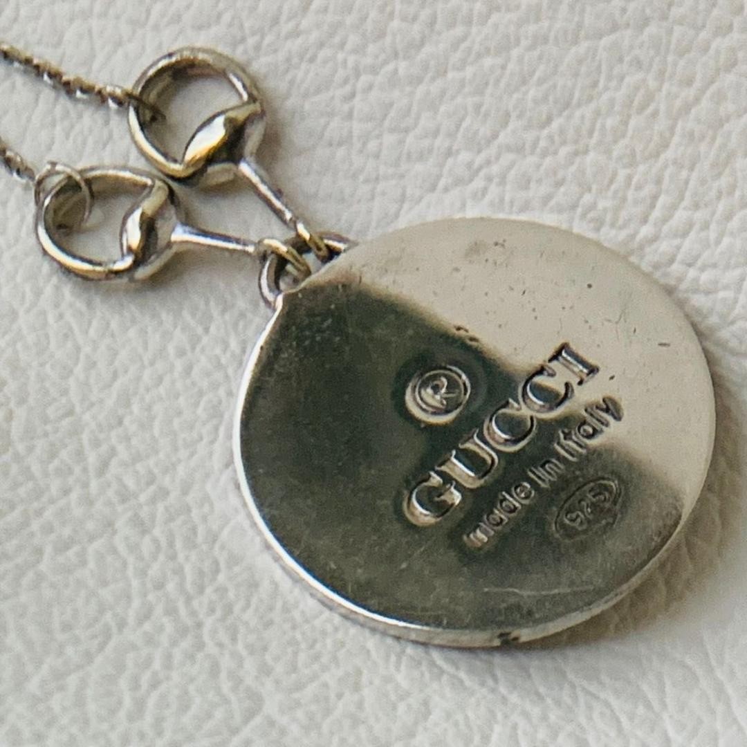 GUCCI Flora Coin Necklace Silver925 Horsebit 45.0 cm / 17.7 in w/Box from Japan