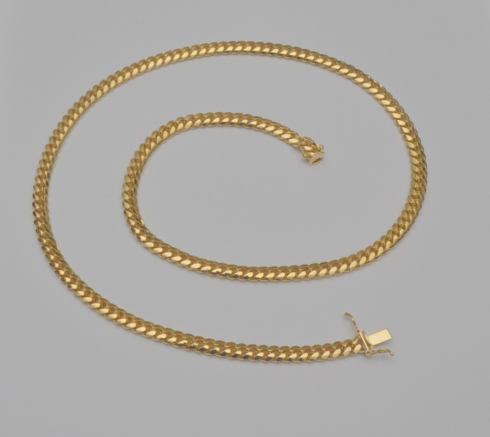 14K Solid Yellow Gold Miami Cuban Chain Necklace — 24 in · 6.0 mm