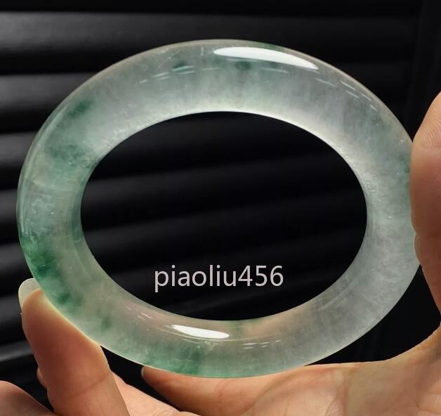 Certified Beauty Nature Certific Icy Green Flowers Jade jadeite bangle 55-62mm
