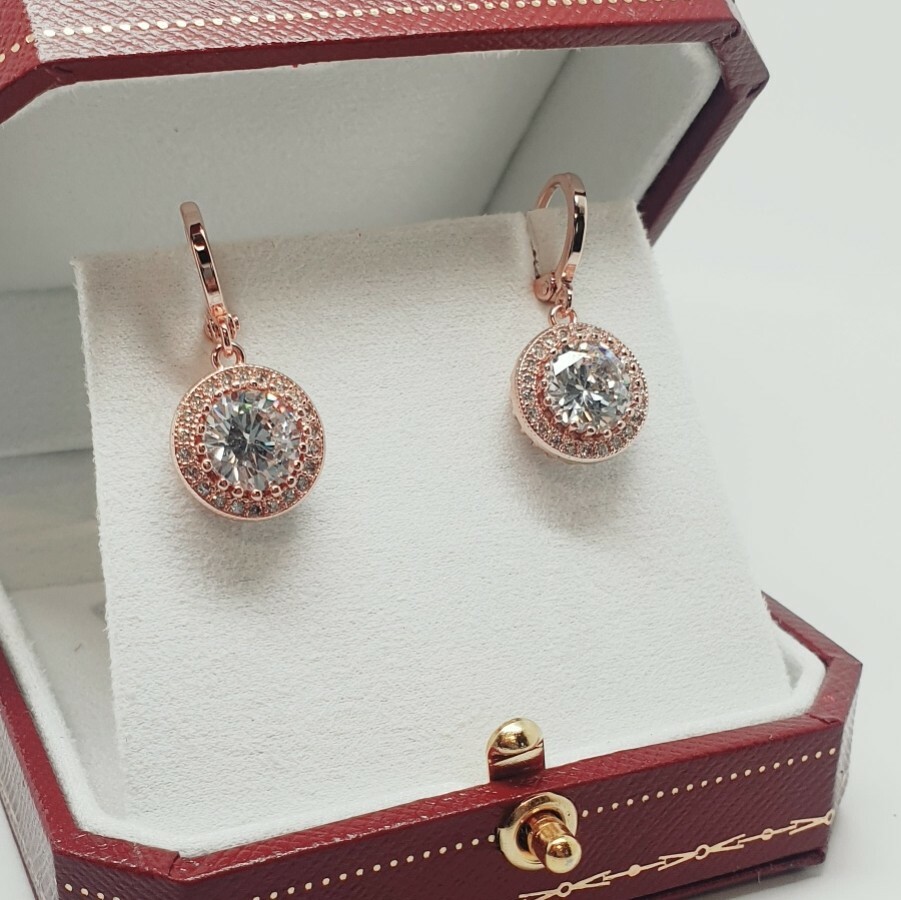 Created Diamond Round Cut Droplet Earrings Including Gift Box BUY 1 GET 1 FREE