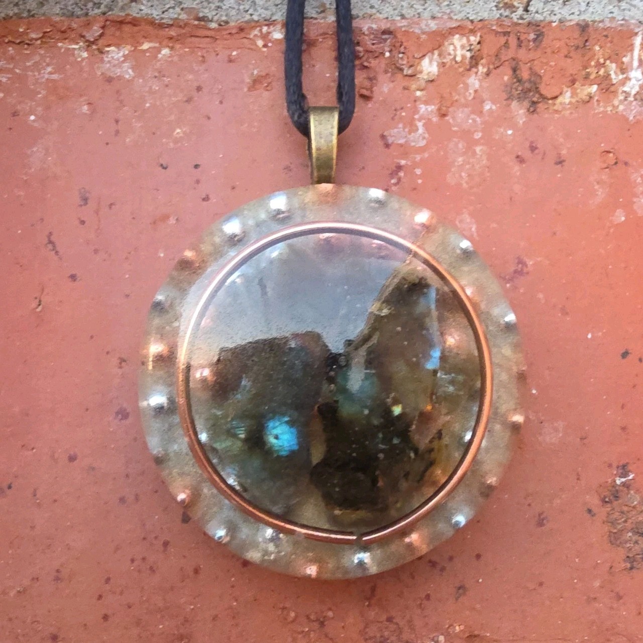 Labradorite Orgonite Orgone Energy Pendant Necklace Spiritual Intuition Psychic