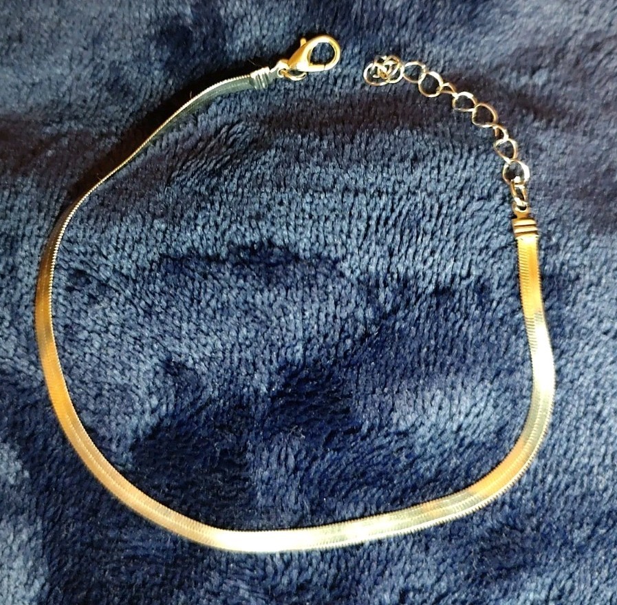 Bracelet Anklet Silver Mens Womens Flat Beautiful 10″ Cute Fashion Braided Style