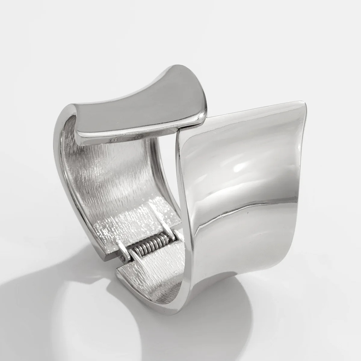 Alloy Open Cuff Bangle Bracelet Irregular Chunky Wide Silver Gold Tone Jewelry