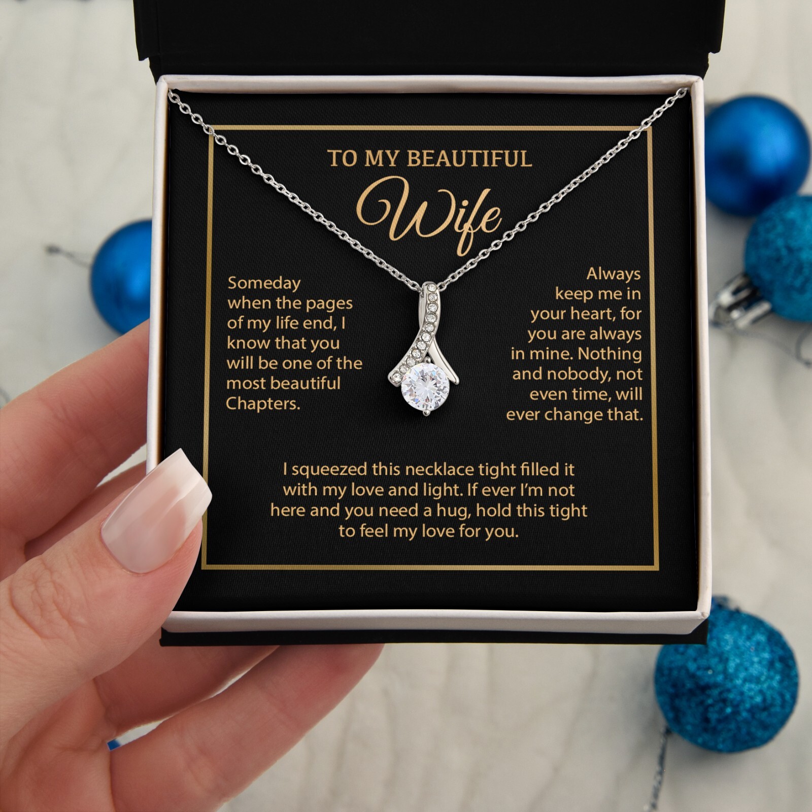 To My Wife Necklace, Vanlentines Gifts For Women, Anniversary Gift For Wife
