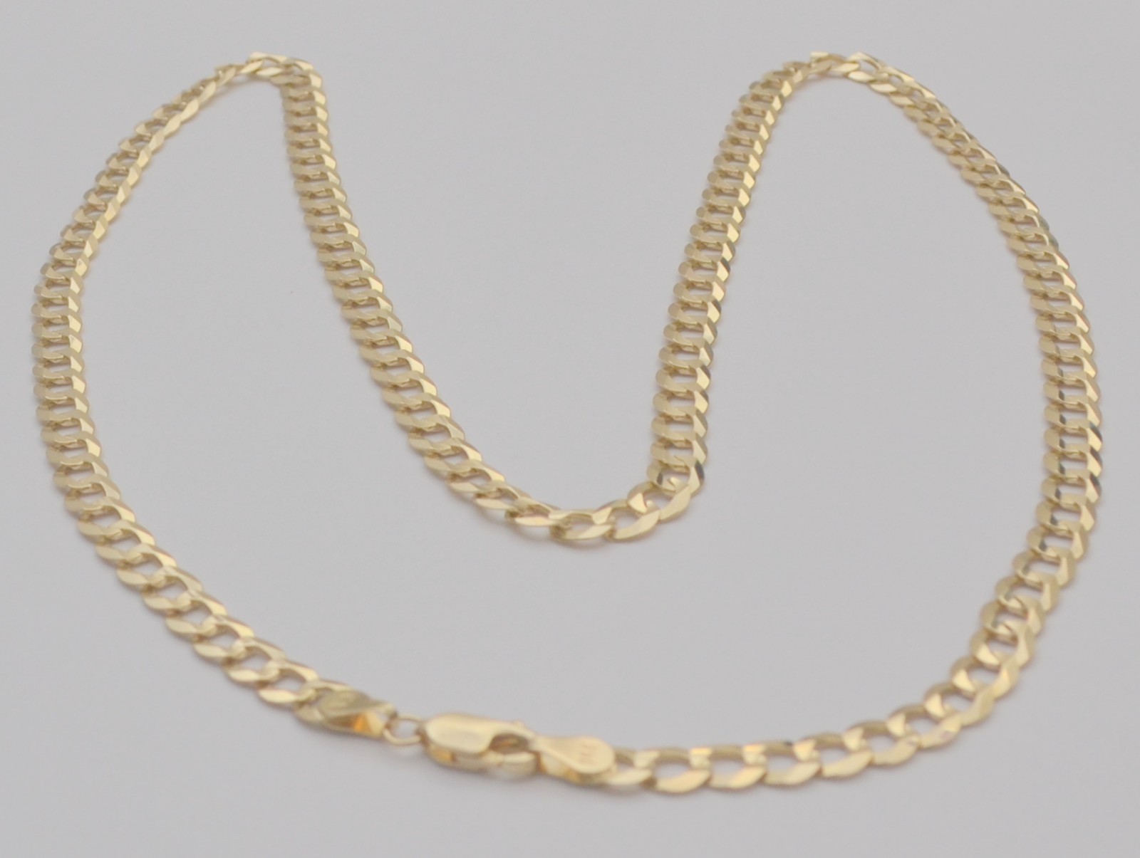 14k Yellow Gold Curb Cuban Link Chain Necklace 23.5 Inch 5.7mm Men’s