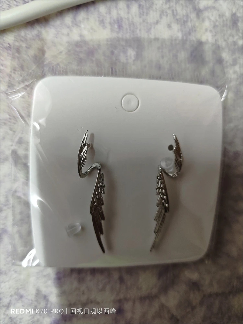 Game Honkai:Star Rail Sunday Cosplay Coser Angel Wings Earrings for Women Feathe