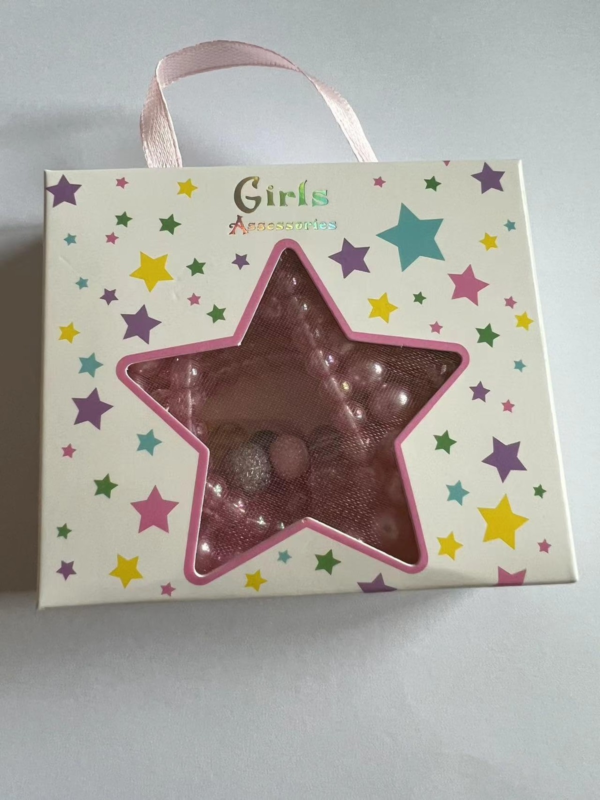 Pulseras elásticas cuentas, pulsera amor rosa, conjunto de bisutería para niñas