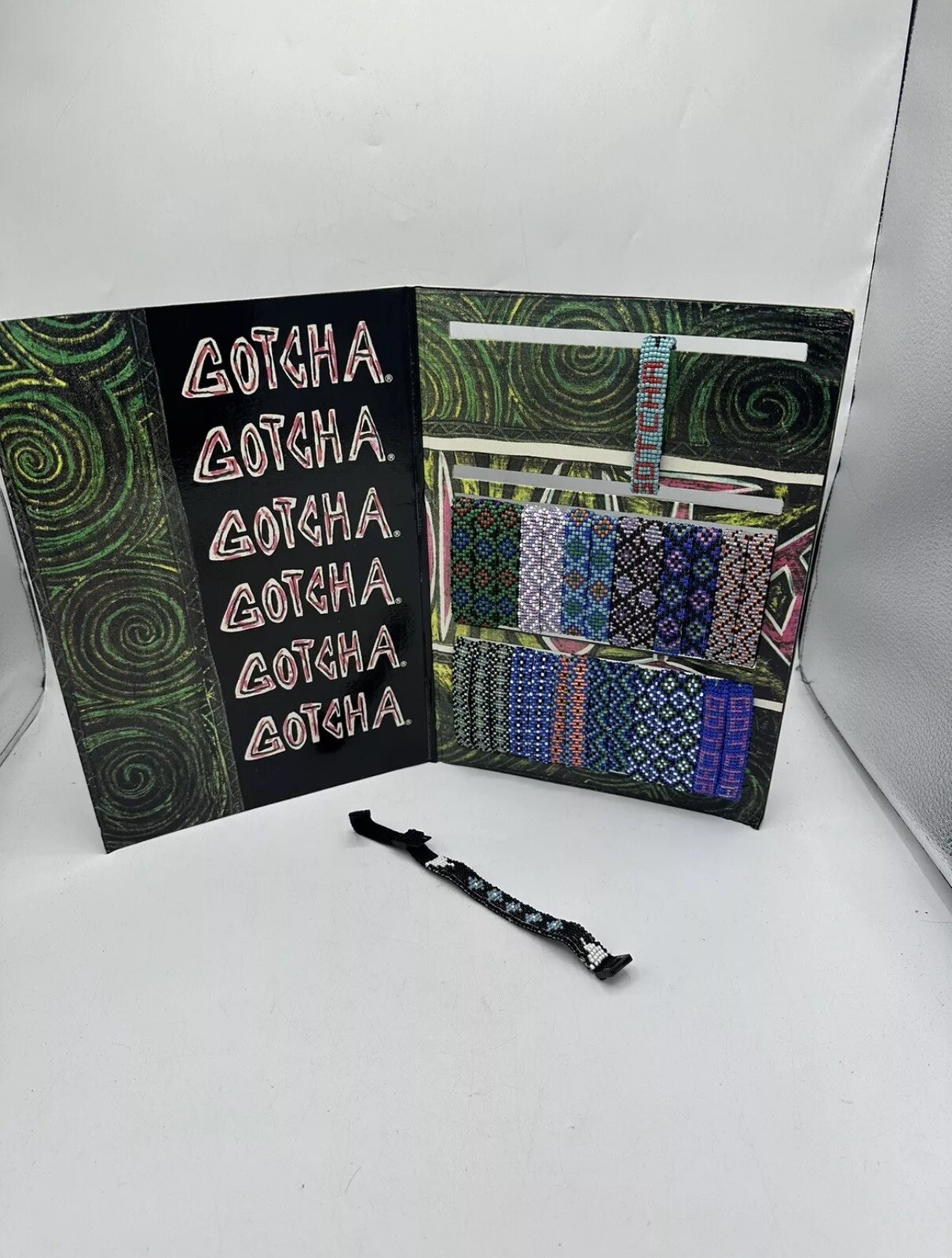 Gotcha Bracelet Adult Unisex Surf Skate Braided Wrap Multi 80s 90s Vintage