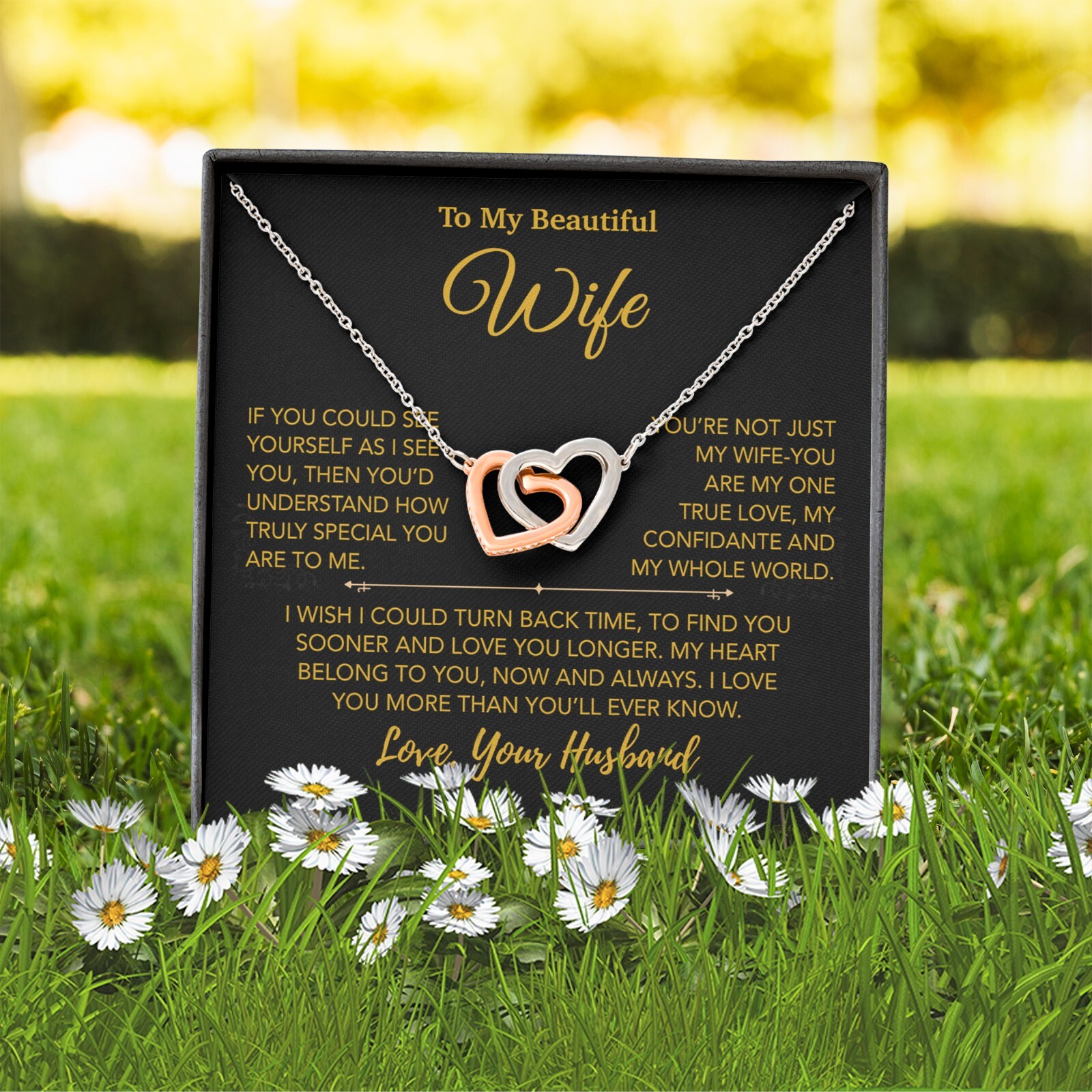 To My Wife Necklace, Vanlentines Gifts For Women, Anniversary Gift For Wife