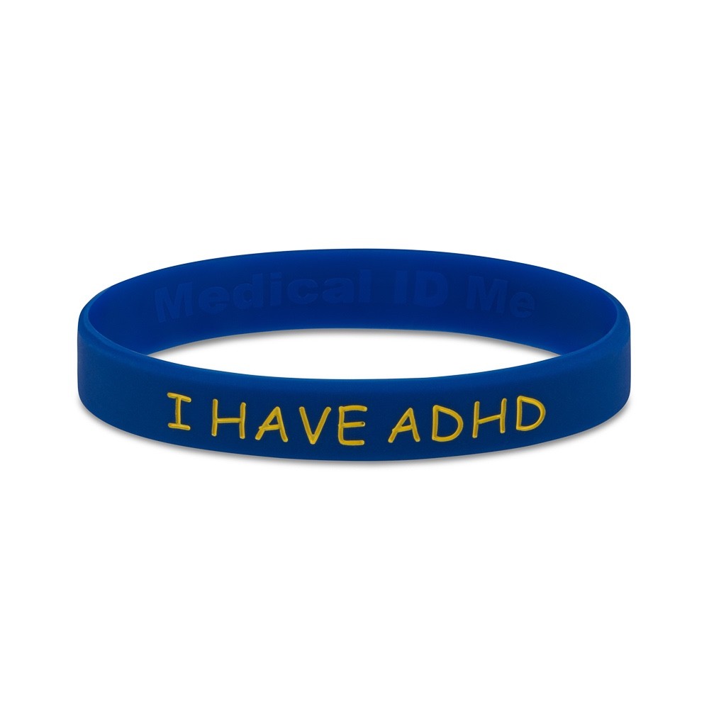 I Have ADHD Children’s Adults Silicone Bracelets Awareness Wristband UK