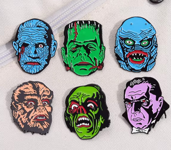 Dracula Themed Metal/Enamel 1.50″ x .1.0″ Character Pin