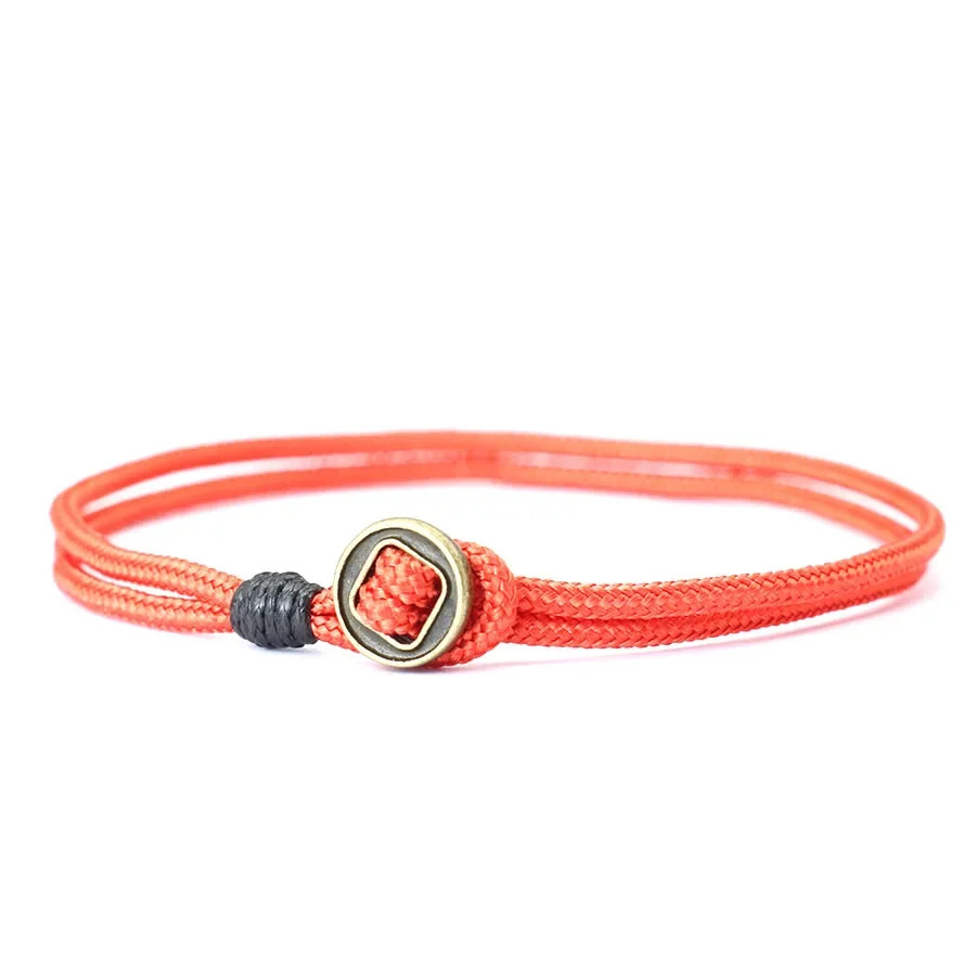 NEW Novel Mens Bracelet With String Handmade Duoble Cord Braslet Easy Hook Wrap!