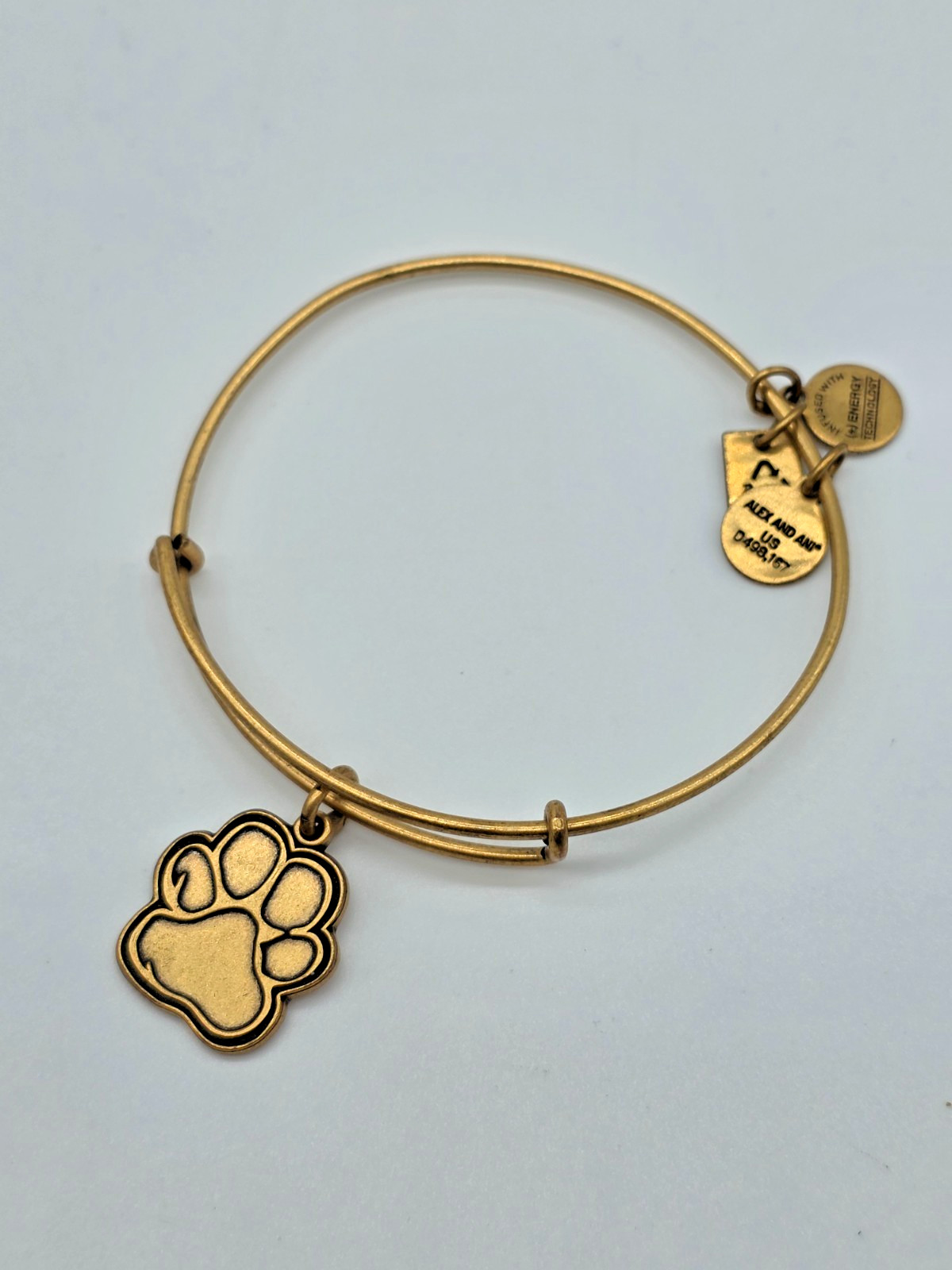 Alex and Ani PRINTS OF LOVE Charity by Design Rafaelian Gold Charm Bangle