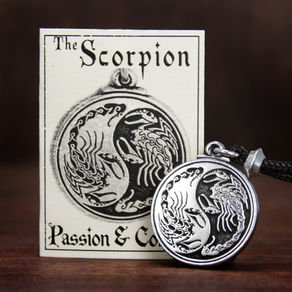Pewter Scorpion Necklace Yin Yang Pendant Symbol – Taoist Totem Yinyang Jewelry