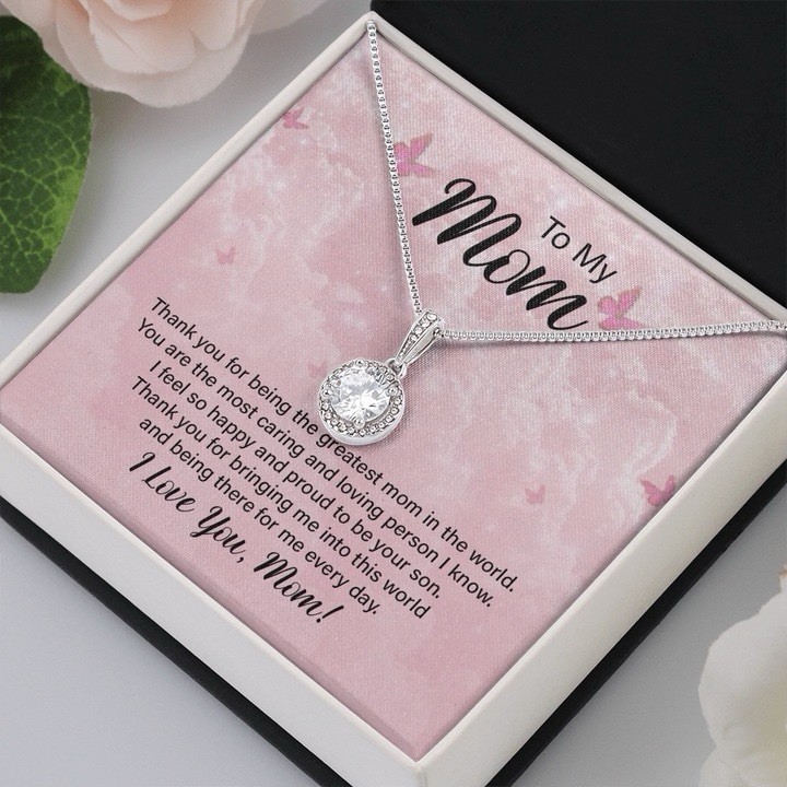 To My MOM necklace Mother’s day Birthday christmas heartfelt Gift from son
