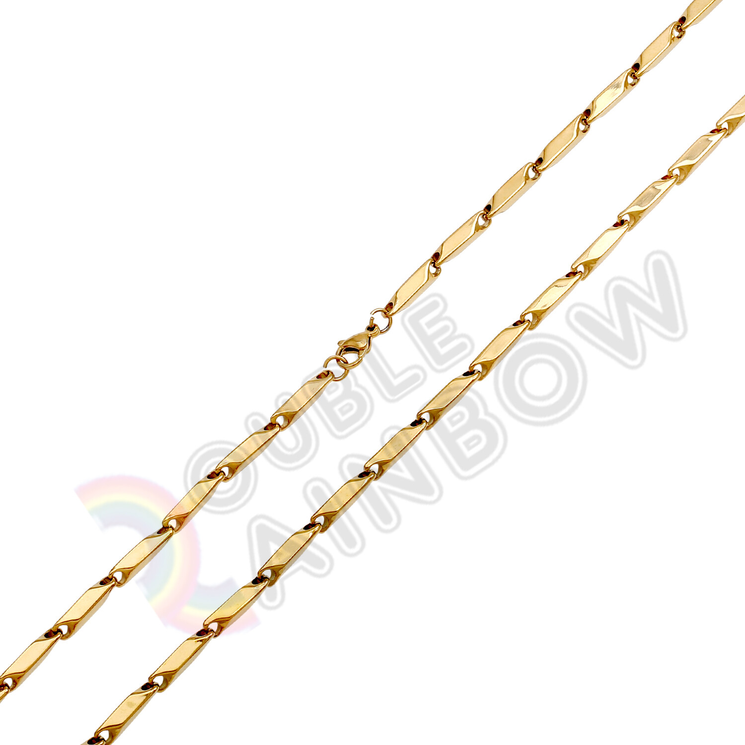 18-36″ Men’s stainless steel Gold Bullet Arrow Link Necklace 4mm Chain*C03