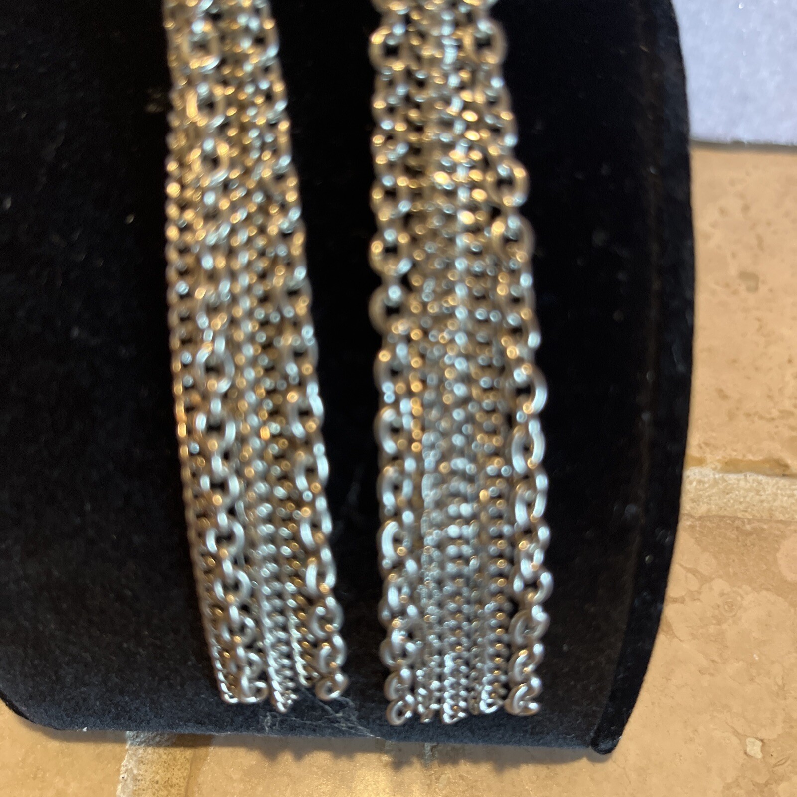 Silver Tone Long Earrings