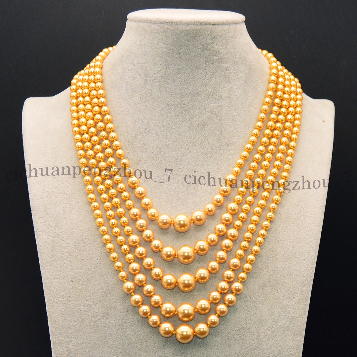 Fashion Jewelry 8/10mm Gemstone Round Beads Tortoise Pendant Necklace 18”