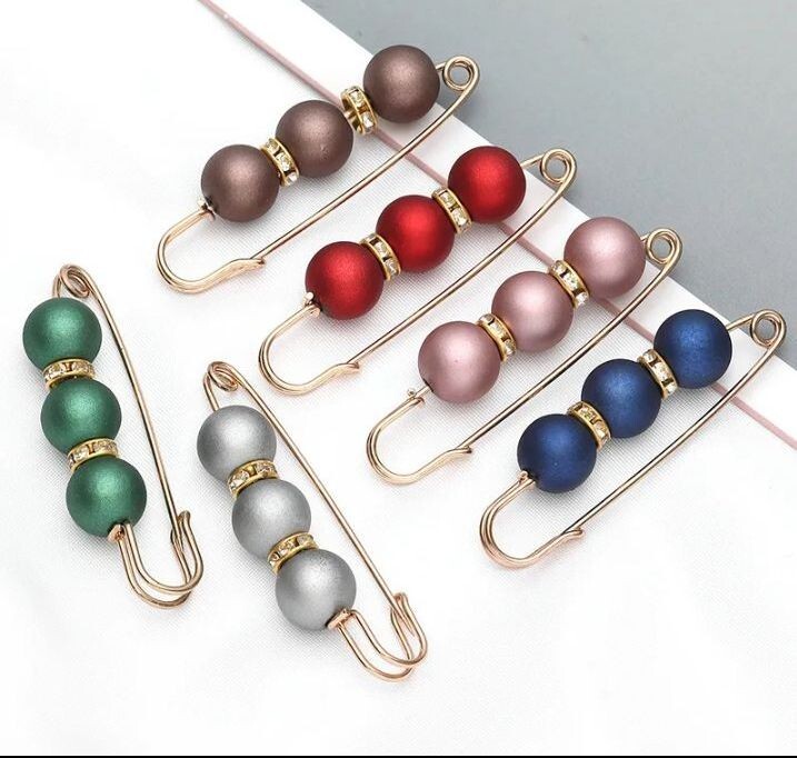 Pearl brooch for women  waist buckle cardigan jeans button brooch free shipping