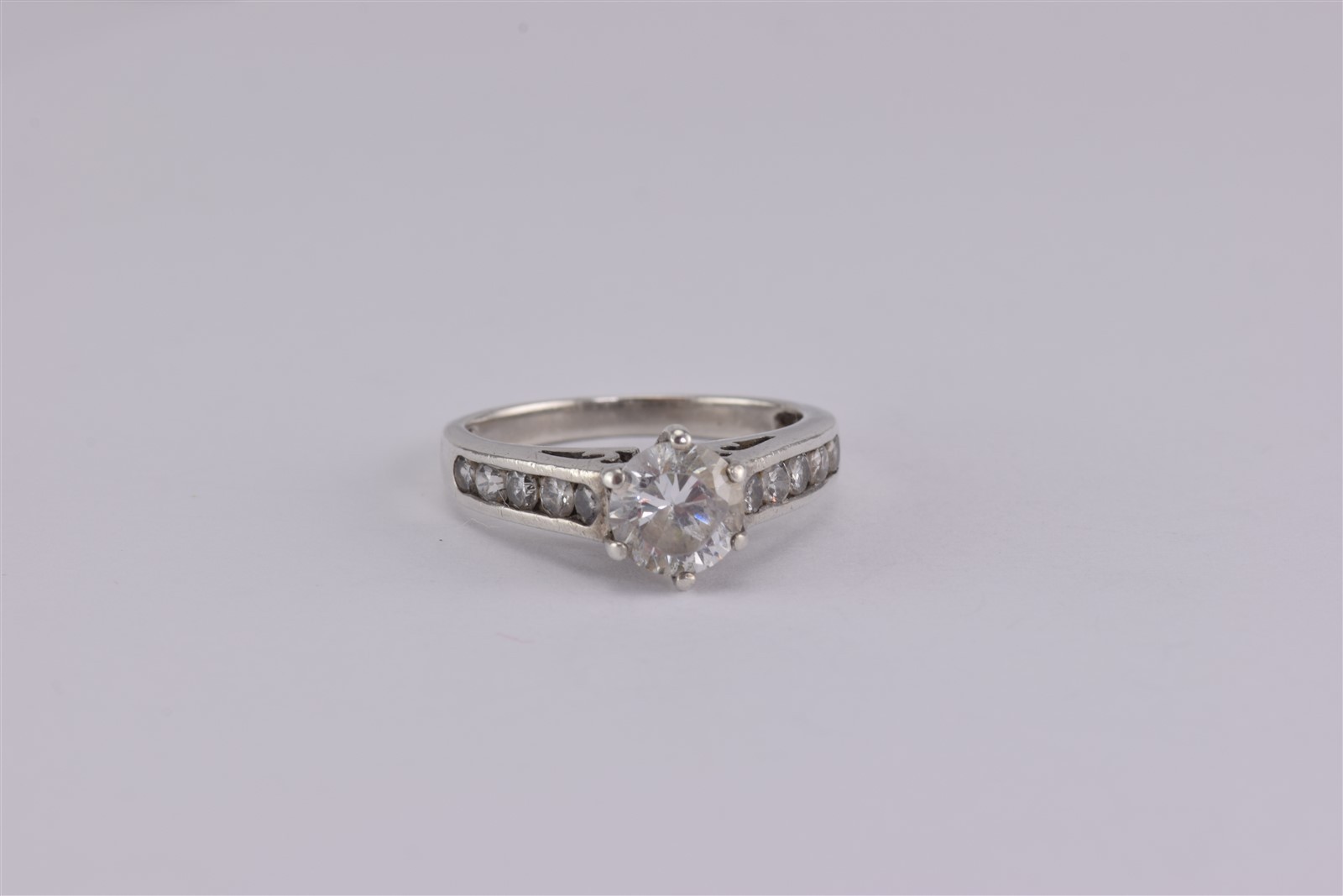 ATI Sterling Silver Cubic Zirconia Solitaire Channel Set Band Ring 925 Sz: 7