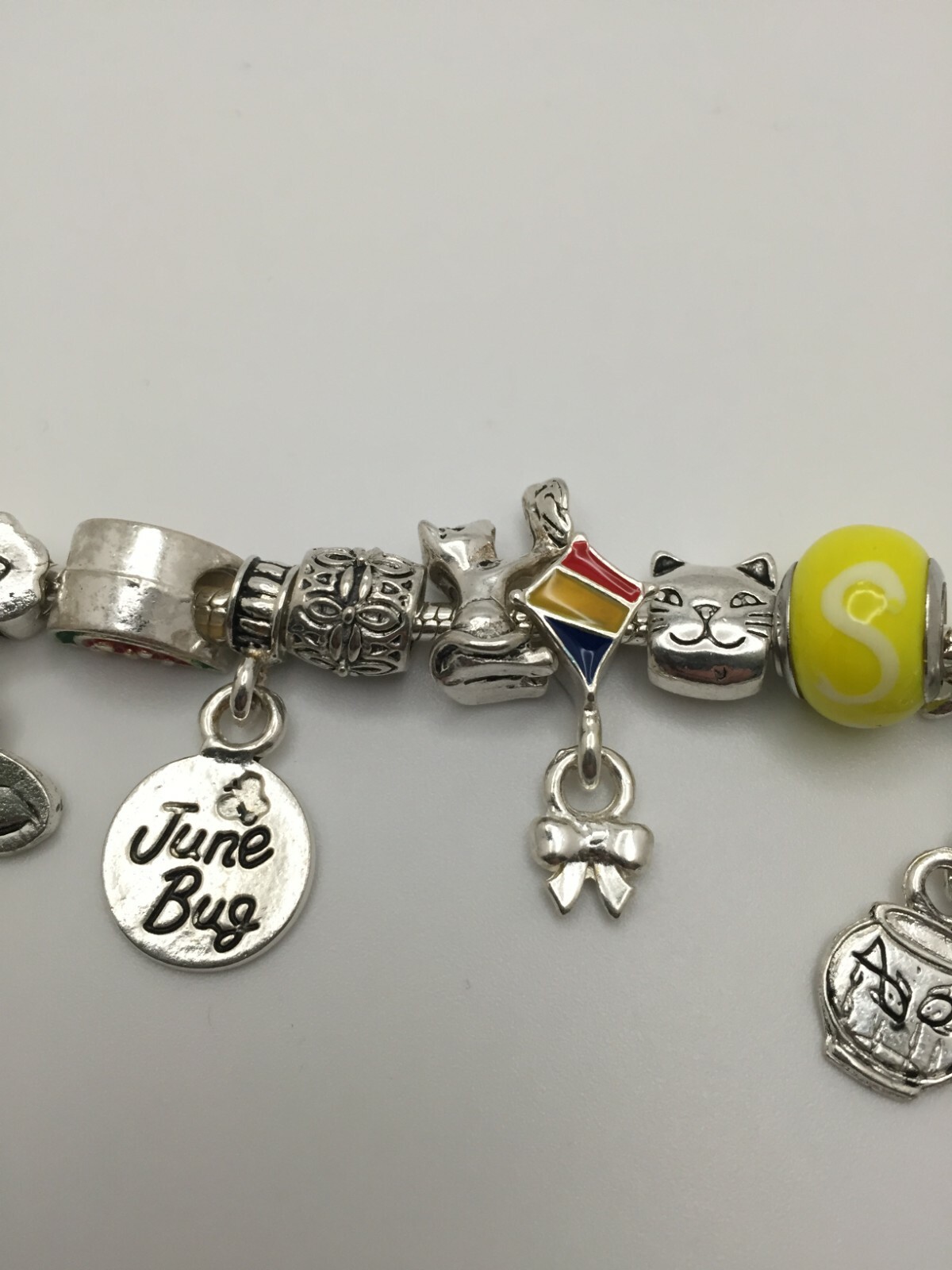 RARE Willabee and Ward Ladybug Dragonfly Kitten Kitty Cat Animal Charm Bracelet