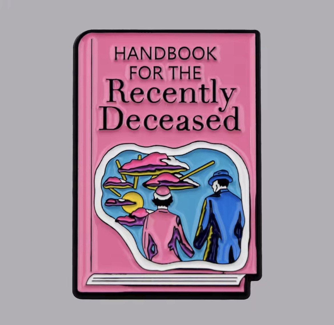 Recently Deceased Style Handbook Pin 1pc Pin Rubber Backer Horror FREE SHIPPING