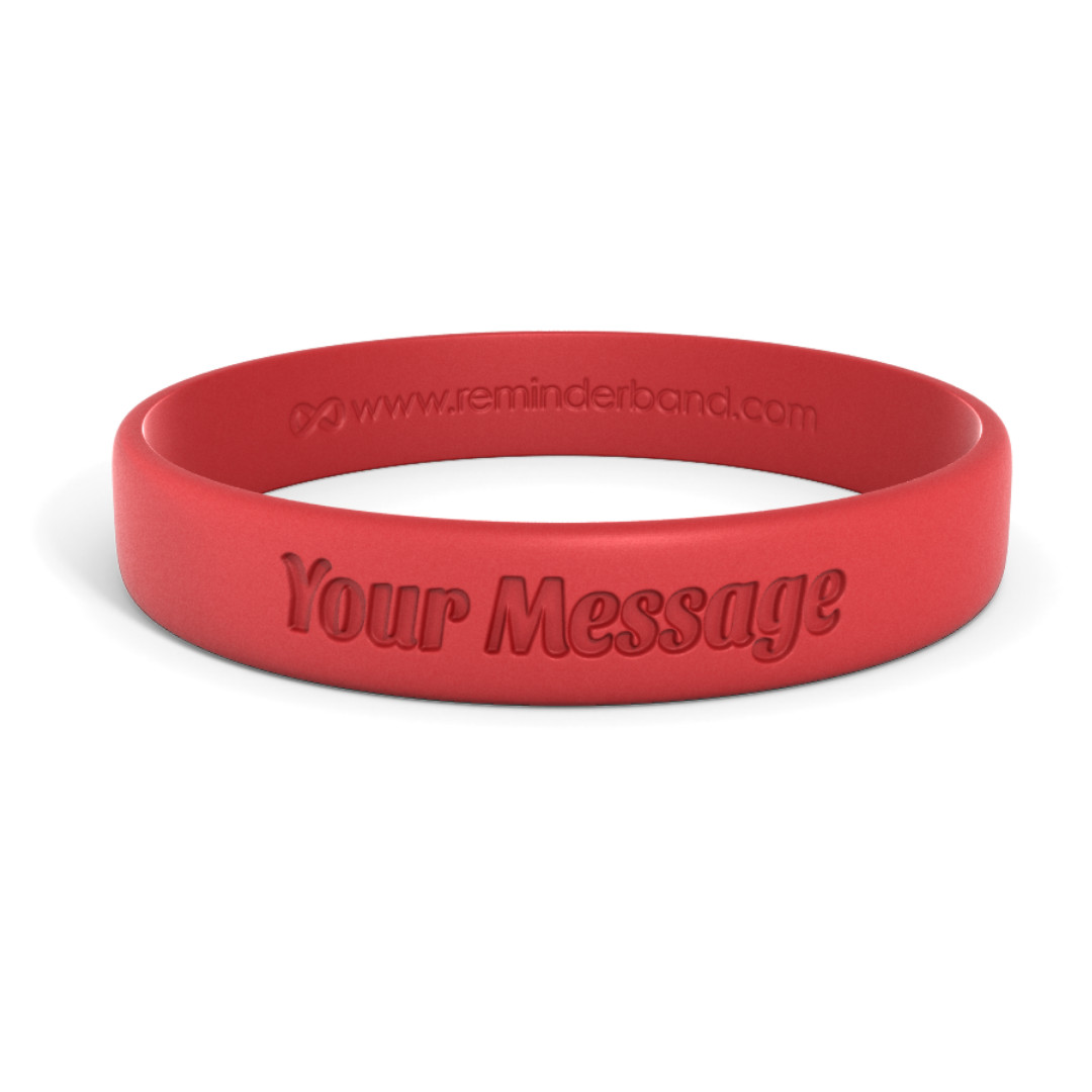 Classic Custom Debossed Silicone Wristbands – Personalized Rubber Bracelets