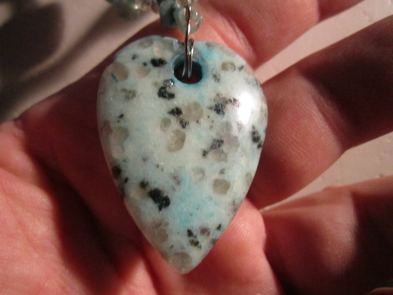 COPPER RUBY ZOISITE GEMSTONE NECKLACE 16″ LONG WITH TOGGLE CLASP-OFC-Z1