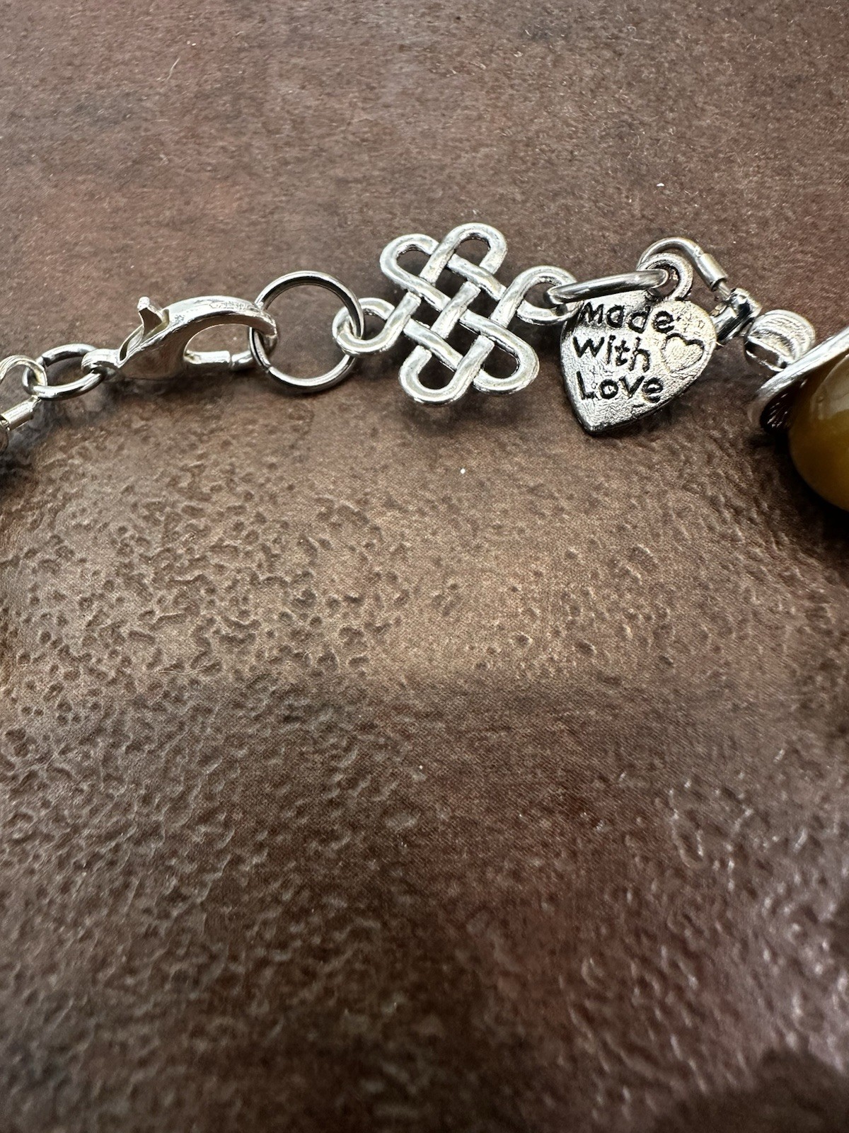 Elegant Silver and Yellow Mixed with Black Falcon’s Eye Beaded Bracelet