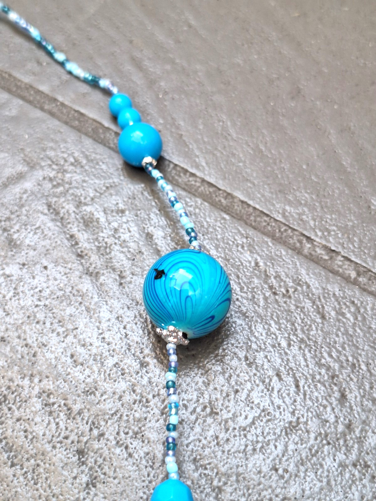 Fashion Jewelry Turquoise Blue Necklace + Earring Matching set lead free