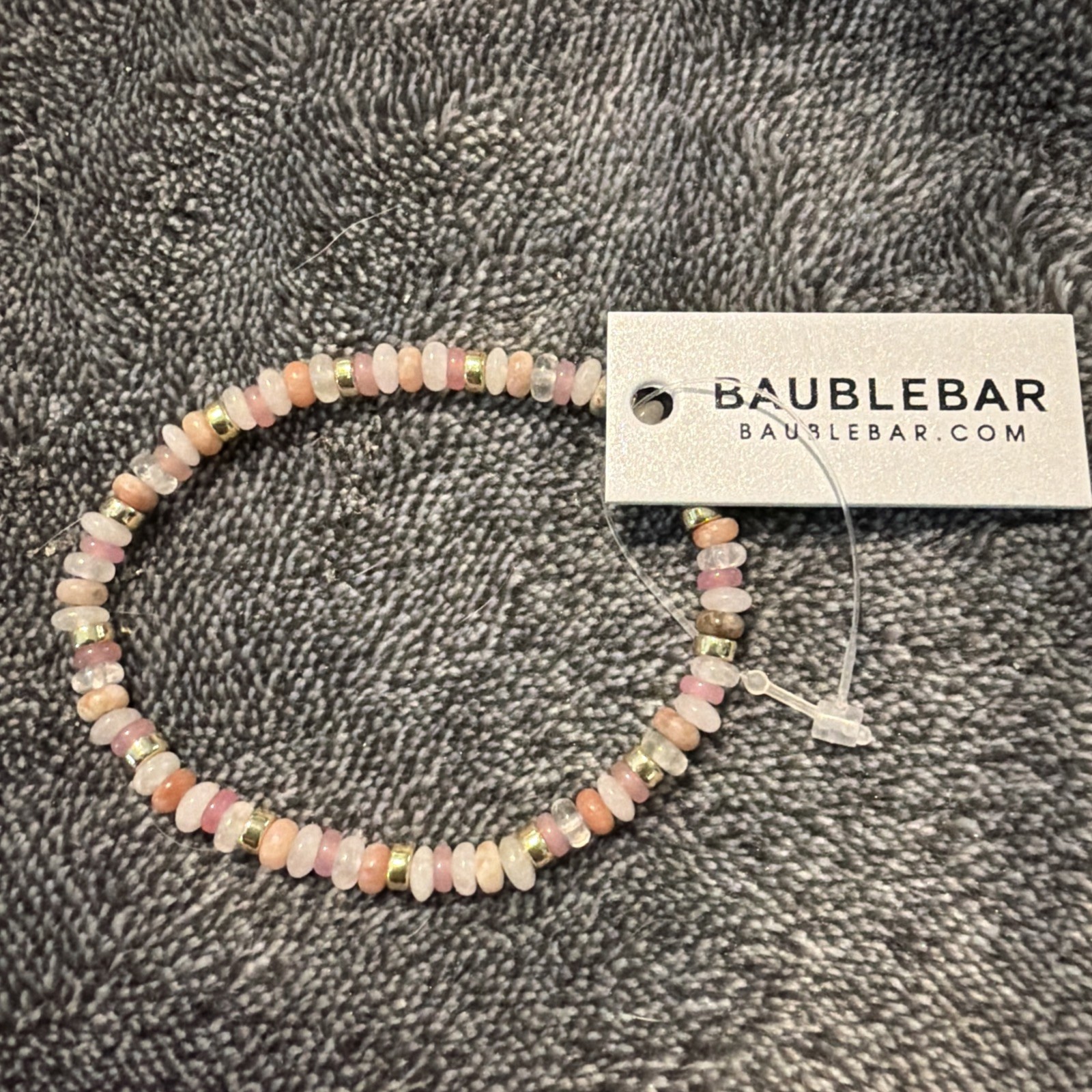 BaubleBar Semi-Precious Bracelet – Rose Quartz
