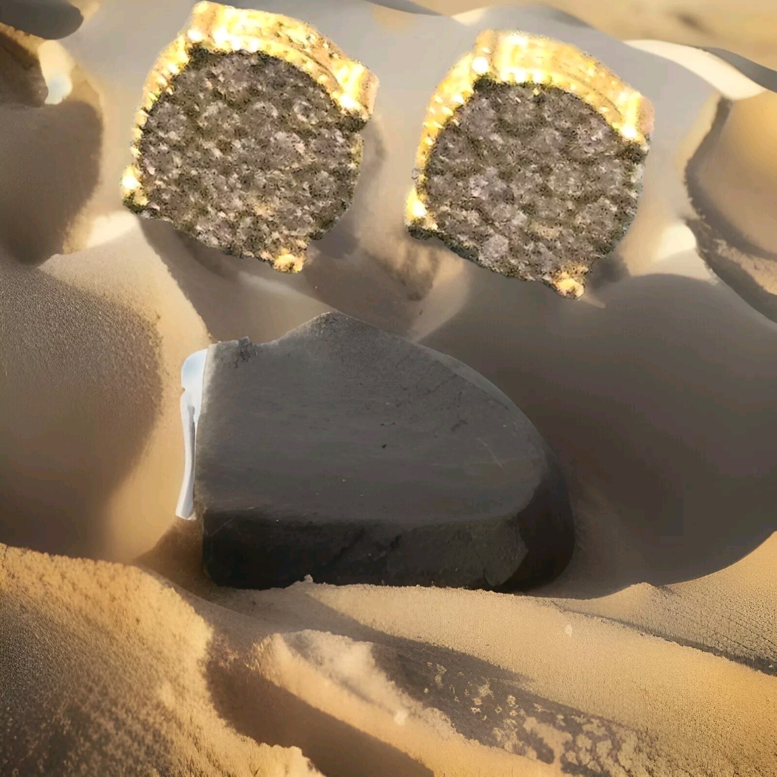 Geometric Square Synthetic Zircon Stud Earrings S925 Sterling Silver