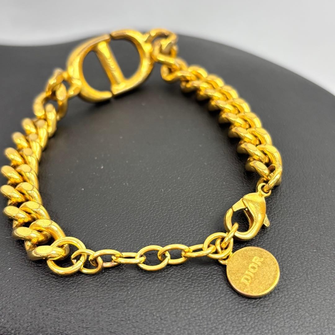 Christian Dior CD Logo Chain Bracelet, Gold unisex adults fashion accessory