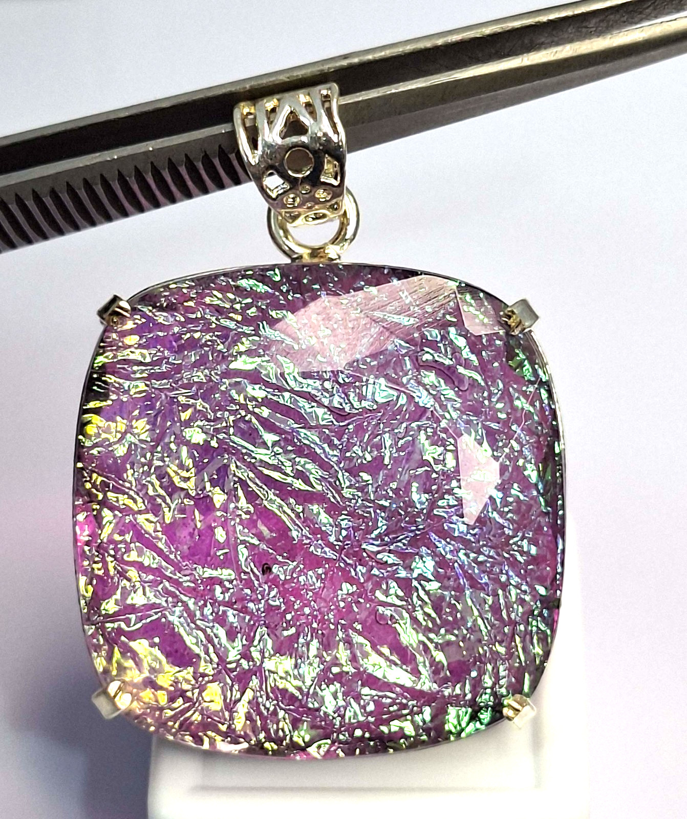 Pendant Cushion Cut Monarch Fire Opal Lab Created 106.65Ct Loose Gemstone SP1116