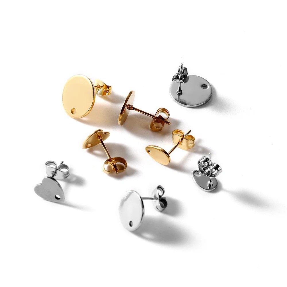 10/20/50pcs Silver Stainless Steel Small Huggie Hoop Earrings for Women Girl Set