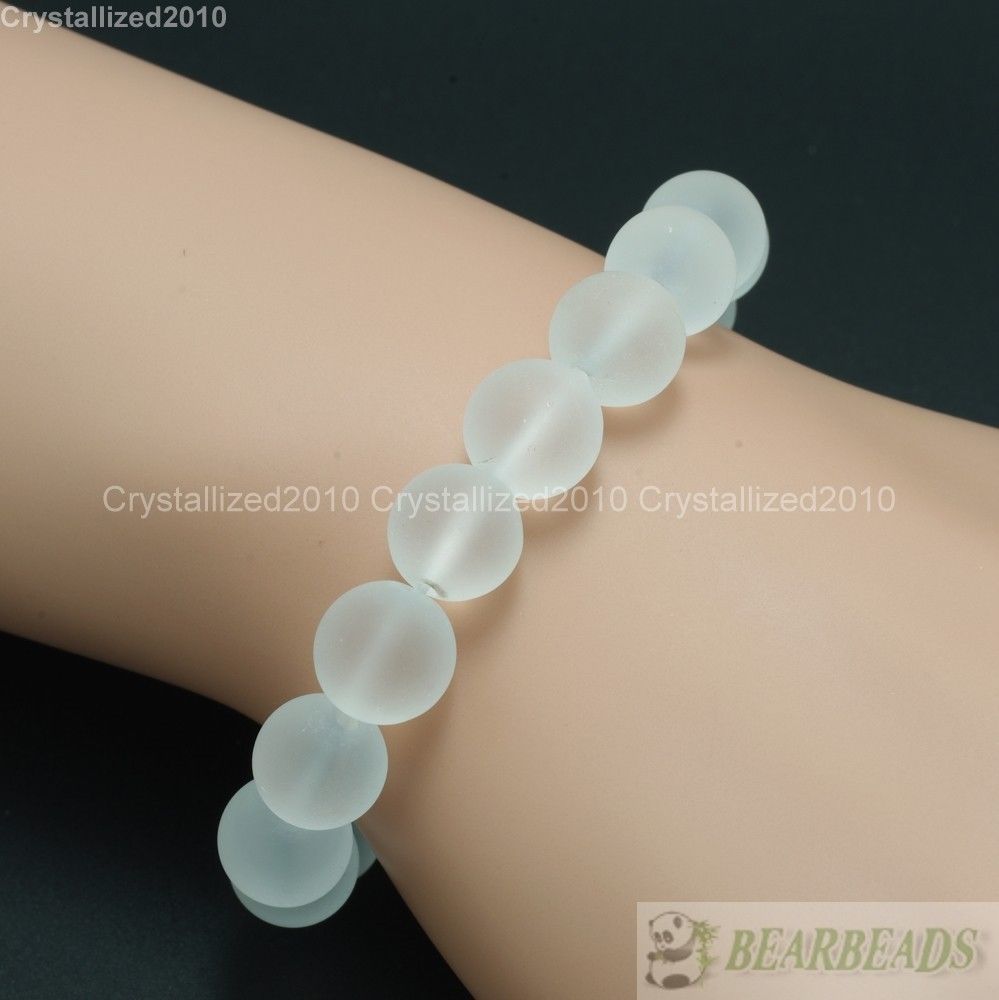 2Pcs Handmade 8mm Natural Gemstone Round Beads Stretchy Bracelet Healing Reiki