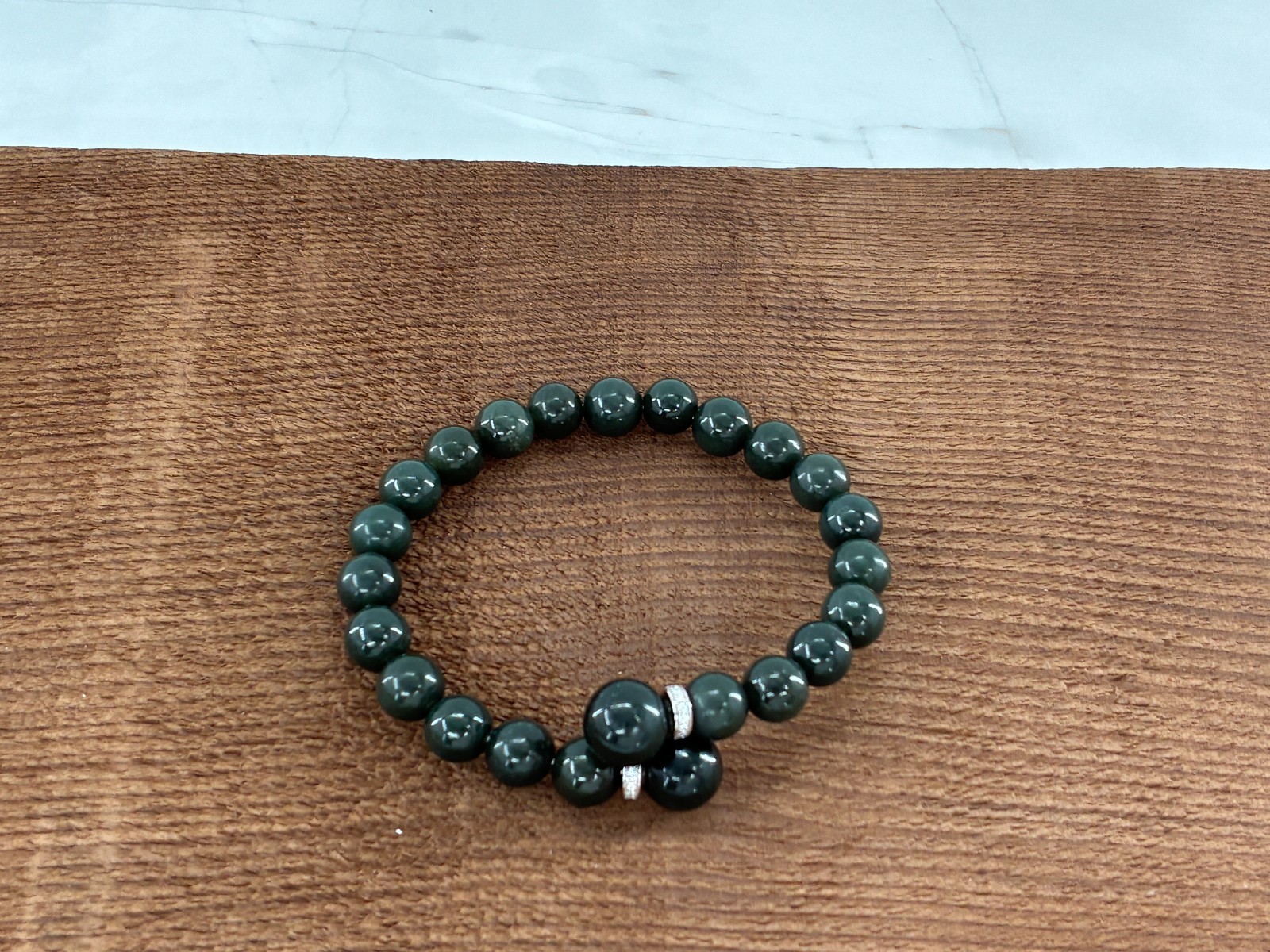 Nephrite Jade of Yesteryear Bypass Bracelet CZ Pave Stones Sterling Stella Chow