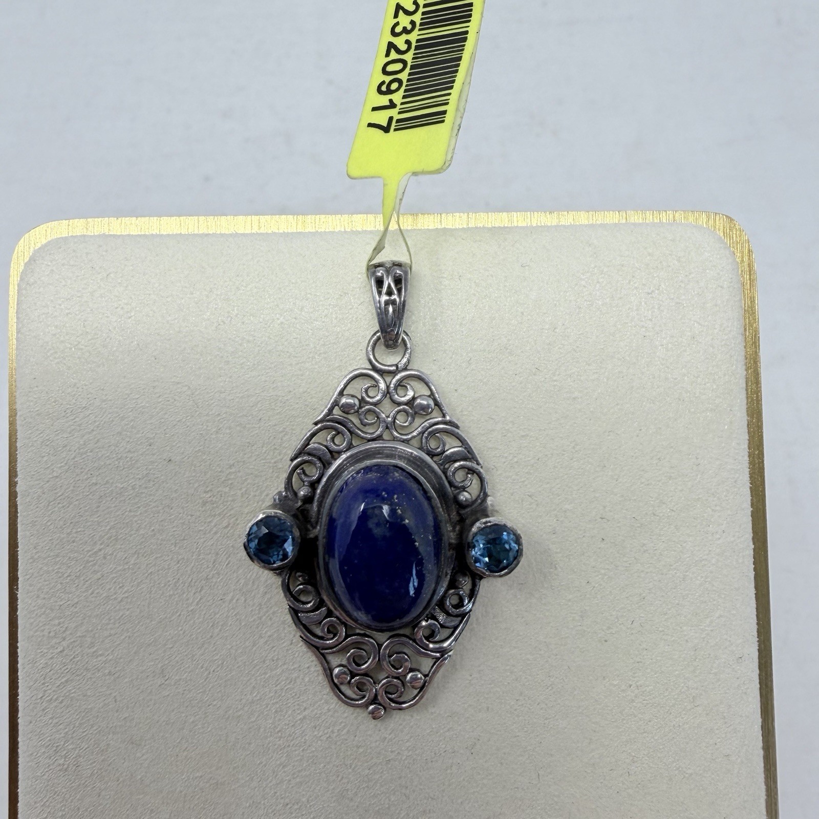Shop LC Artisan Craft Lapis Lazuli/London Blue Topaz Pendant without Chain 5315