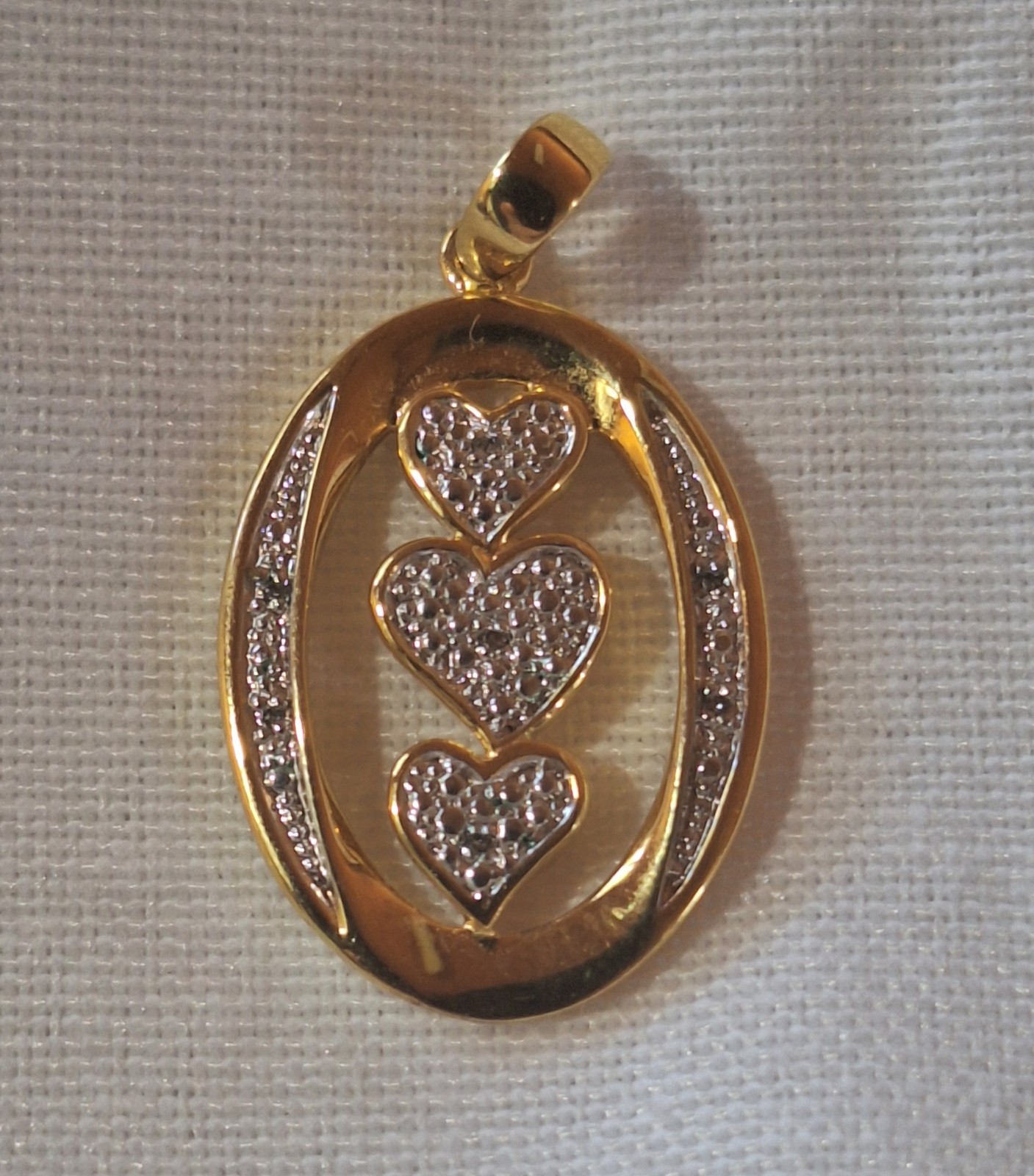 Vintage Danbury “My Daughter I Love You” 14k Gold Plated Charm/pendant