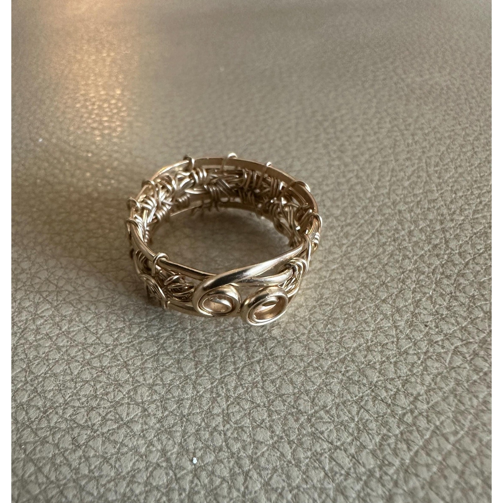 Wire Wrapped Elegant Ring made of 14k Gold Fill Ring size 10