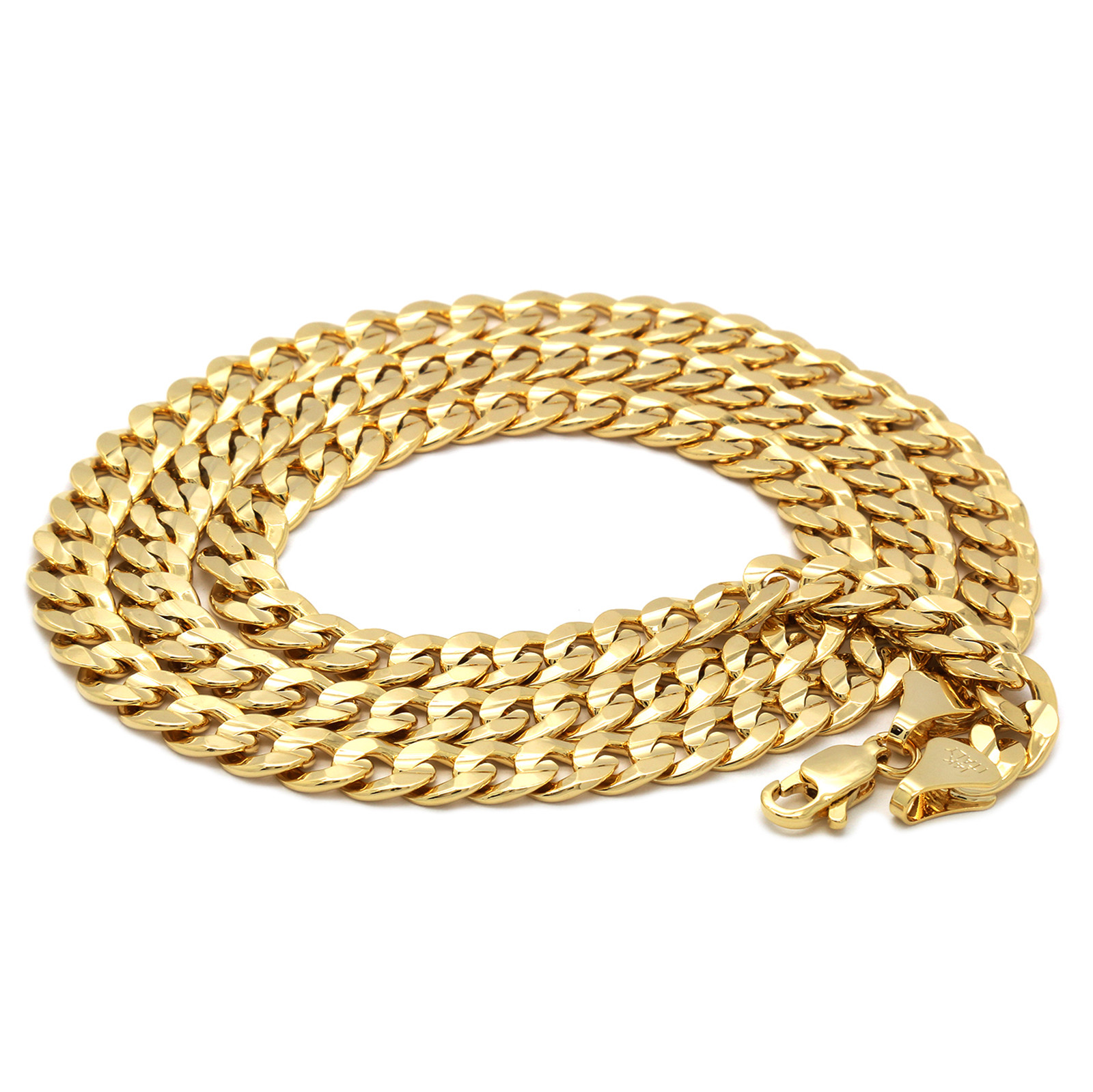 Mens 18k Gold Plated Hip Hop JESUS Pendant 5mm 24″ Cuban Necklace Chain