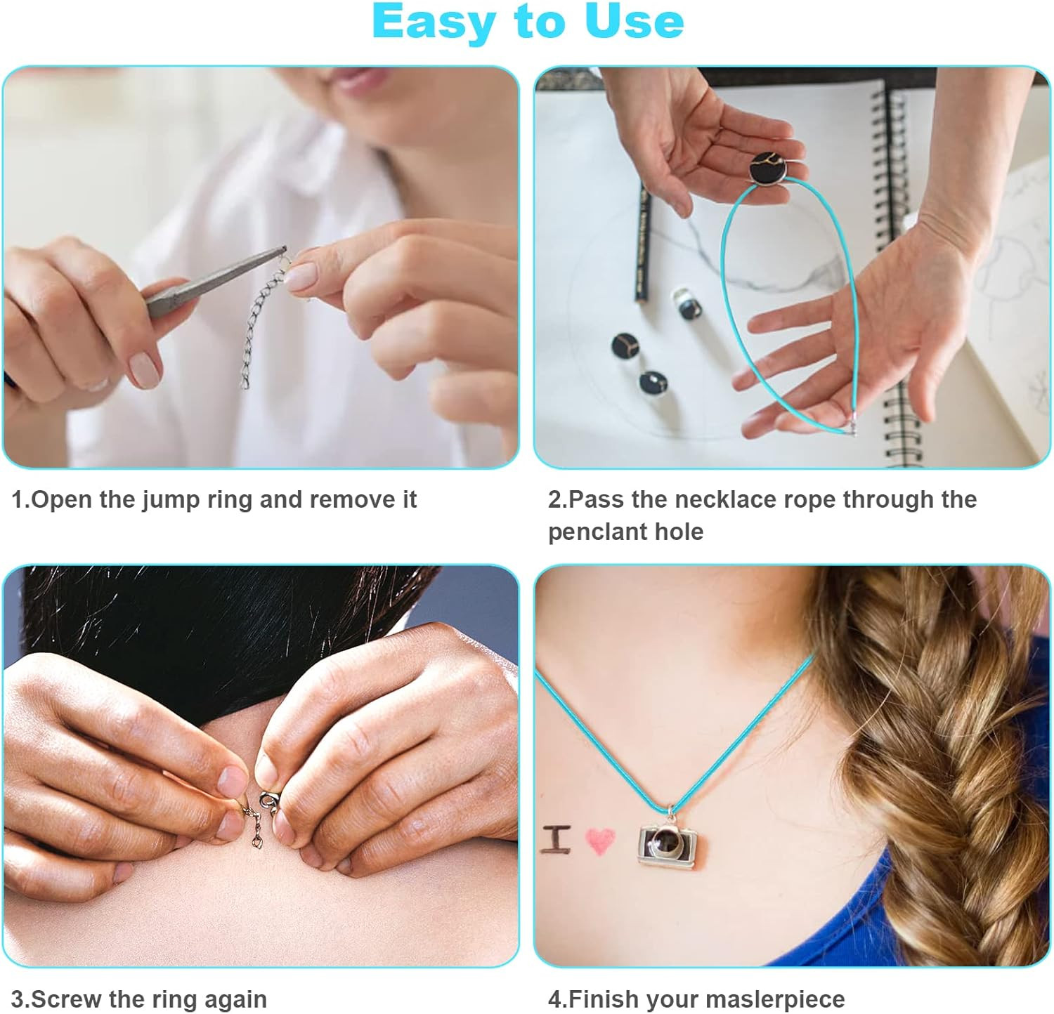100Pcs Leather Necklace Cord with Clasps, Rope Necklace String, 25Color Necklace