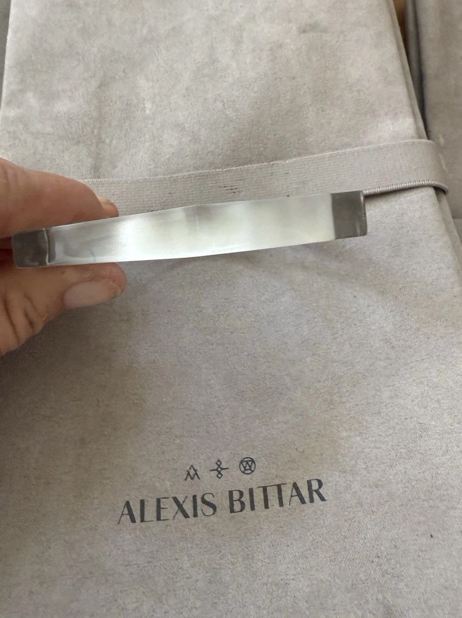 100% Authentic ALEXIS BITTAR ASYMMETRICAL PENTAGON Smooth Lucite BRACELET