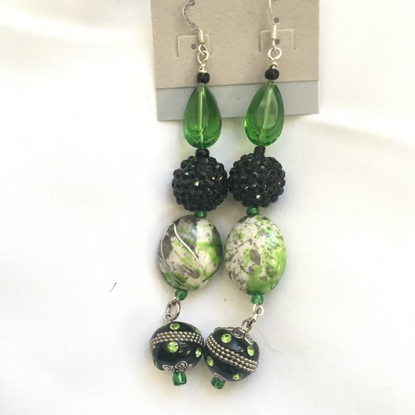 Beaded Dangle Drop Earrings