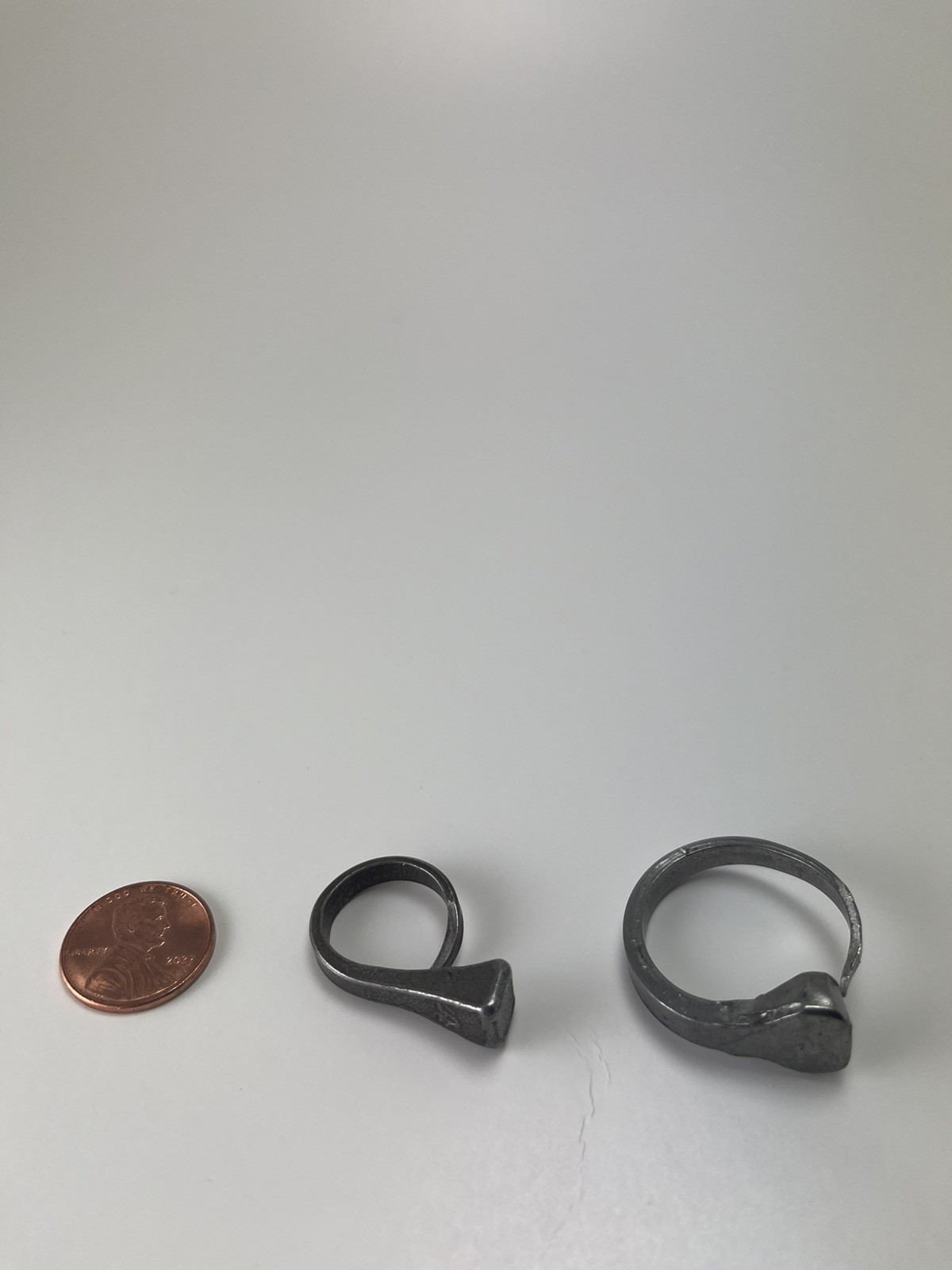 Nail Rings, size 4 3/4 and size 13ish